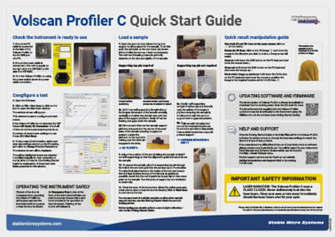 Volscan Profiler quick start guide