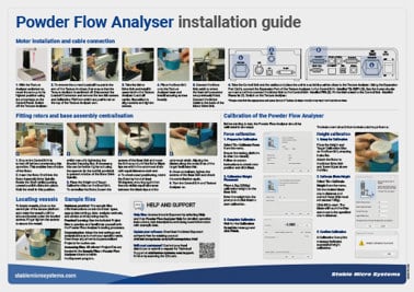 Powder Flow Analyser installation guide